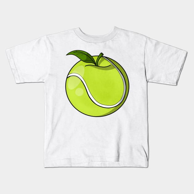 Is it an apple or a tennis ball... Or maybe its both Kids T-Shirt by Fruit Tee